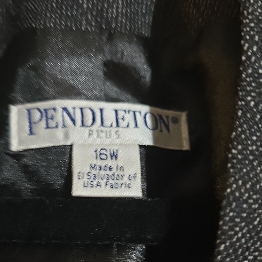 Pendleton Black Classic Blazer Suit Jacket With B… - image 3